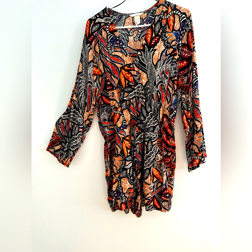 Print shorts romper